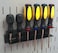 Wall Control Pegboard Screwdriver Holder Bracket Slotted Metal Pegboard Accessory Pegboard and Slotted Tool Board  Black