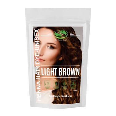 1 Pack Of Light Brown Henna Hair  Beard ColorDye 100 Grams  Natural Hair Color Plantbased Hair Dye  The Henna Guys