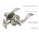 Design House 784918 Scroll Entry Door Lever Shade for Porch Entryway Barn 2Way Adjustable Satin Nickel