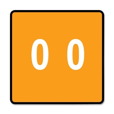 Smead DCC ColorCoded Numeric Label 0 Label Roll Yellow 250 Labels per Roll 67420