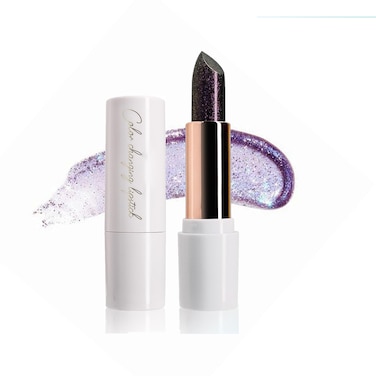 DLZZRS Black Shimmer Lipstick Ph Mood Magic Color Changing Lip Balm Plumping Glimmer Glow Lipstick Hydrating Lip Glow Oil Lasting Tinted Lip Balm Moisturizing Lips Care Temperature Jelly Lipstick6