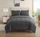 Dorm Room Essentials College Bedding Comforter Set 5 Piece Twin XL Size Bed in a Bag for College Students Boys and Girls Twin Gray
