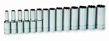 Williams 31936 14Piece 38Inch Drive Metric Deep 12 Point Socket Set