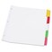 Universal Deluxe WriteOnErasable Tab Index 5Tab 11 x 85 White Assorted Tabs 1 Set