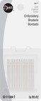 Dritz 56E7 Embroidery Hand Needles Size 7 16Count