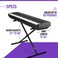 OnStage KS7190 Classic SingleX Keyboard Stand  Black