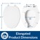 BEMIS 175 000 Commercial Open Front Toilet Seat with Cover ELONGATED Plastic White
