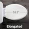 BEMIS 175 000 Commercial Open Front Toilet Seat with Cover ELONGATED Plastic White