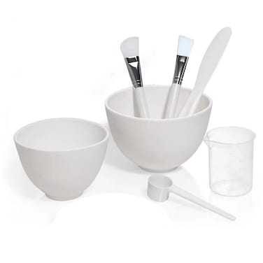 manqianxun Face Mask Mixing Bowl Set 7IN 1 SPA Quality Face Mask Tool Kit with Facial mask brush2 Silicone Facial Mask Bowls2 Mask SpatulaMeasuring cup and Measuring scoop