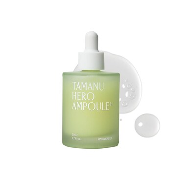 PINKWONDER Tamanu Hero Ampoule 169oz 50ml Tamanu Oil and Green Tea Wate for Acne Treatment Daily Face Serum with Soothing and Refreshing Vitamin Korean Skincare