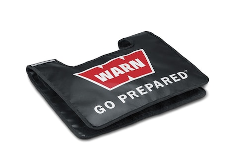 WARN 91575 Winch Damper with Rigging Accessory Storage Pocket and Reflective Strips  Black