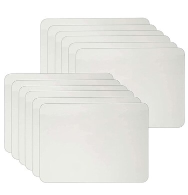 Charles Leonard Dry Erase Board Classroom Pack  Mini Lapboard School Supplies  Set of 12 OneSided Plain Dry Erasable White Boards 9x12 Inches 35100