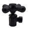 Westbrass Traditional Pedestal Lavatory Kit with Cross Handles Matte Black D1838L62