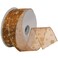 Morex Ribbon Glitter Dots Wired Sheer Glitter Ribbon 212Inch by 50Yard Spool BronzeGold