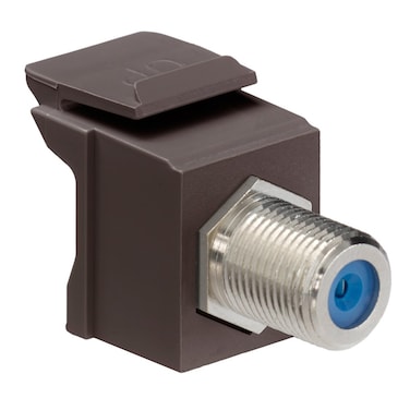 Leviton 41084FBF QuickPort FType Adapter NickelPlated Brown