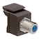 Leviton 41084FBF QuickPort FType Adapter NickelPlated Brown