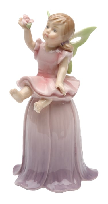 StealStreet SSCG20820 Painted Sitting Little Fairy Girl on Purple Tulip Figurine2 38 x 2 12 x 4 12 H