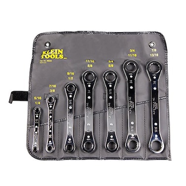 Klein Tools 68222 Ratcheting Box Wrench Set 7Piece Made in USA
