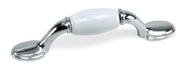 Laurey 15527 First Family 3Inch Pull Chrome with White Inset