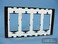 Leviton 80312 4Gang Decora Plus Wallplate Screwless SnapOn Mount Brown