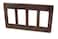 Leviton 80312 4Gang Decora Plus Wallplate Screwless SnapOn Mount Brown