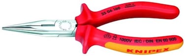 KNIPEX  25 06 160 Tools  Long Nose Pliers With Cutter Chrome 1000V Insulated 2506160