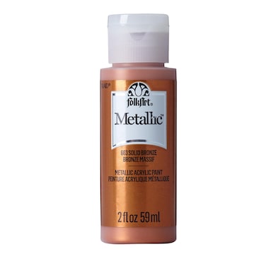 FolkArt Metallic Acrylic Paint in Assorted Colors 2 Ounce 663 solid Bronze
