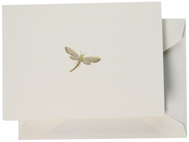 Crane  Co Hand Engraved Dragonfly Note RF1403