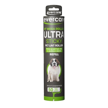 Evercare Pet Mega Lint Roller Refill 50 Sheet Roll