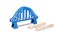 Maxim Enterprise inc Rory Crossing Bridge Wooden Train Bridge with 2Pcs of Reversible Wooden Ascending Tracks Classic Truss Viaduct Bridge Set Compatible with Major Brand Wooden Toy Trains