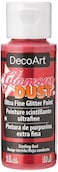 DecoArt Glamour Dust 2Ounce Sizzling Red Glitter Paint