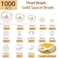 1000Pcs Pearl Beads for Bracelets Making Pearl Beads for Jewelry Making for Adults Silver Bracelet Beads DIY Kit Silver Spacer Beads for Bracelets Women Friendship Bracelet Making Kit Silvery