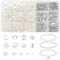1000Pcs Pearl Beads for Bracelets Making Pearl Beads for Jewelry Making for Adults Silver Bracelet Beads DIY Kit Silver Spacer Beads for Bracelets Women Friendship Bracelet Making Kit Silvery