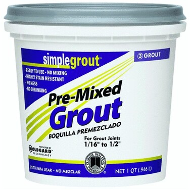 Custom CUSTOMPMG381QT1 Bright White PMG381QT 1Quart Simple Premium Grout 32 Fl Oz