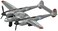 Hot Wings Planes P38 Lightning with Connectible Runway Die Cast Plane Grey Die Cast Plane in Aviation Museums Nationwide