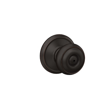 Schlage F40 GEO 716 Georgian Door Knob Bed  Bath Privacy Lock Aged Bronze