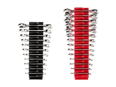 TEKTON Stubby Combination Wrench Set with Modular Wrench Organizer 25Piece 1434 in 619 mm  WCB95403
