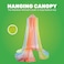 Constructive Playthings Rainbow Retreat Kids CanopyDecorative Fun Space Hanging Bed Canopy for Bedrooms Optimize Classroom Space or Play Space Mesh Netting Built In Loop Easy Assembly All Ages