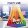 Constructive Playthings Rainbow Retreat Kids CanopyDecorative Fun Space Hanging Bed Canopy for Bedrooms Optimize Classroom Space or Play Space Mesh Netting Built In Loop Easy Assembly All Ages