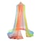 Constructive Playthings Rainbow Retreat Kids CanopyDecorative Fun Space Hanging Bed Canopy for Bedrooms Optimize Classroom Space or Play Space Mesh Netting Built In Loop Easy Assembly All Ages