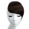 SARLA Side Bangs Dark Brown Clip in Synthetic Hair Pieces Straight Fake Bangs Extensions for Women