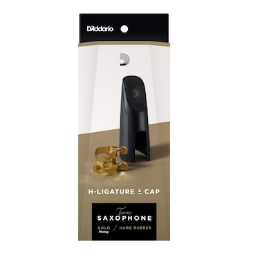 DAddario HLigature  Cap Tenor Sax for Hard Rubber Mouthpieces Goldplated
