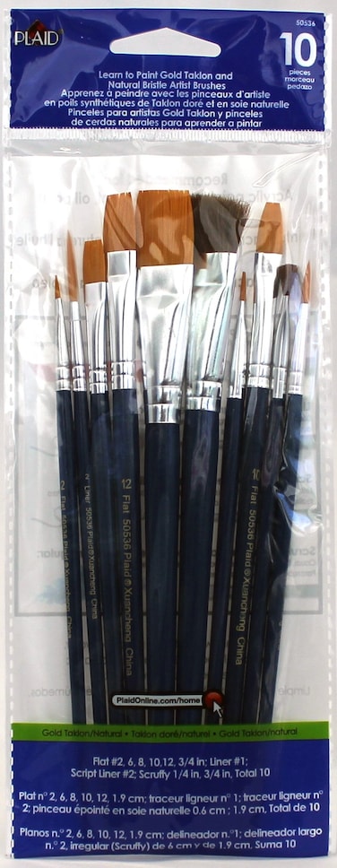 Plaid Learn to Paint Premium Brush Set 50536 10Piece 1Pack