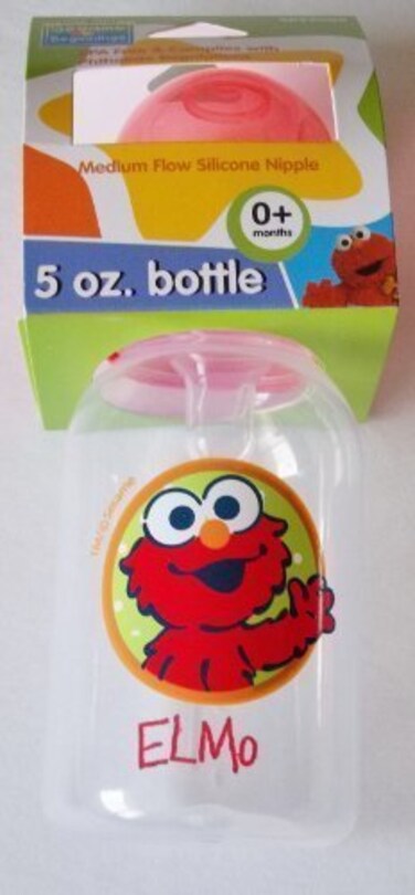 Sesame Street Beginnings BPA Free Medium Flow Silicone Nipple 5 oz Baby Bottle with BaBy Elmo