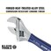 Klein Tools D5098 Adjustable Wrench Extra Wide Jaw Forged Drive Wrench with High Polish Chrome Finish 8Inch