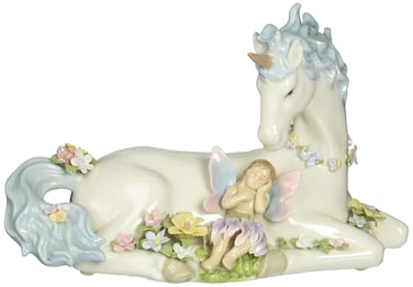 Cosmos 80076 Fine Porcelain Unicorn with Fairy Musical Figurine 8Inch