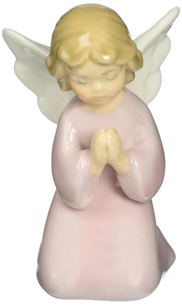 Cosmos Cg 10322 Fine Porcelain Praying Girl Angel Figurine 338Inch Pink