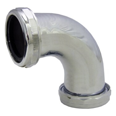 LASCO 033853 112Inch Chrome Plated Brass Slip Joint Both Ends 90Degree Elbow with Nuts and Washers