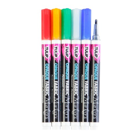 Tulip Fashion Markers 33586 Mrkt Multi Opaque 6Pk Primary As Detailed 1 Count Pack of 1