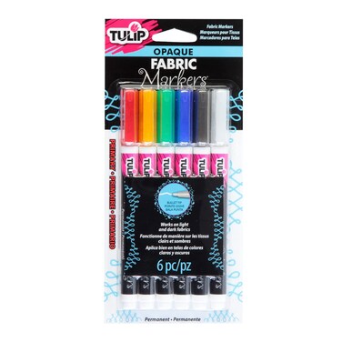 Tulip Fashion Markers 33586 Mrkt Multi Opaque 6Pk Primary As Detailed 1 Count Pack of 1